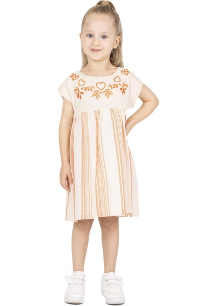 Kız Çocuk Işlemeli Elbise