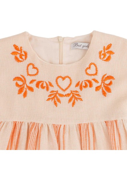 Kız Çocuk Işlemeli Elbise modelleri