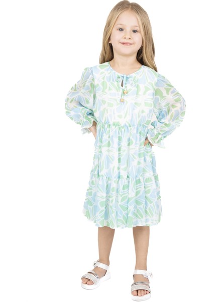 Kız Çocuk Desenli Elbise