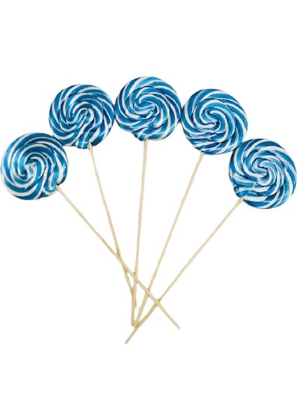 Büyük Boy 50' Li Mavi 30 gr Sosyete Şeker Lolipop Çubuklu Çocuk Doğum Günü Party modelleri