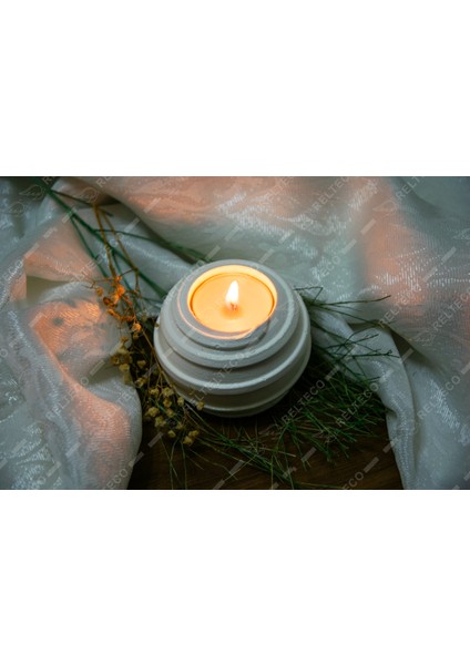 Helezon Mumluk / Relhome Dekoratif Mumluk Serisi / Beyaz