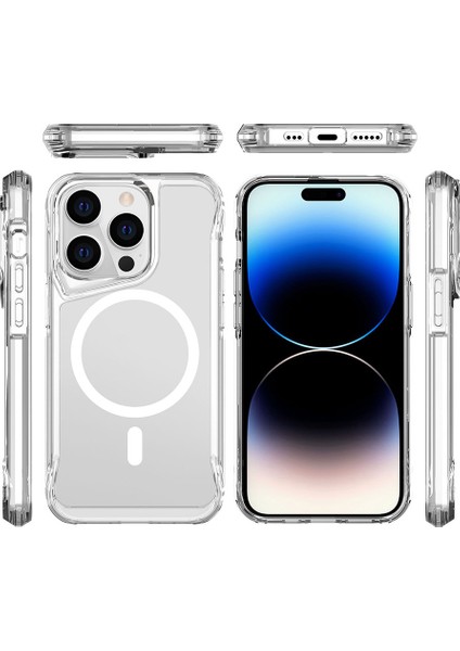 Apple iPhone 13 Pro - Uyumlu Magsafe Şarj Özellikli T-Max Magsafe Kapak-Renksiz fiyatları