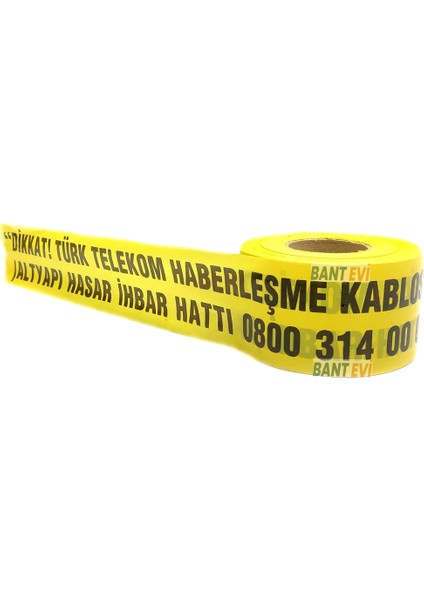Türk Telekom İkaz Şeridi 500metre Türk Telekom Haberleşme ikaz Bandı Telekom Emniyet Şeridi