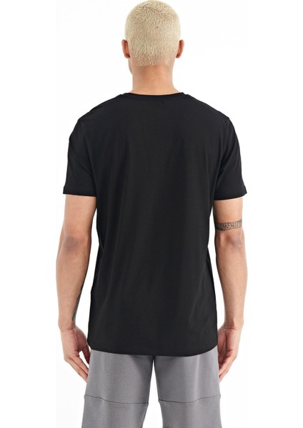 Erkek Siyah 0 Yaka T-Shirt 88210 modelleri