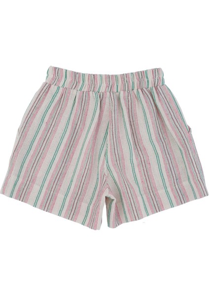 Kız Çocuk Cepli Çizgili Şort modelleri