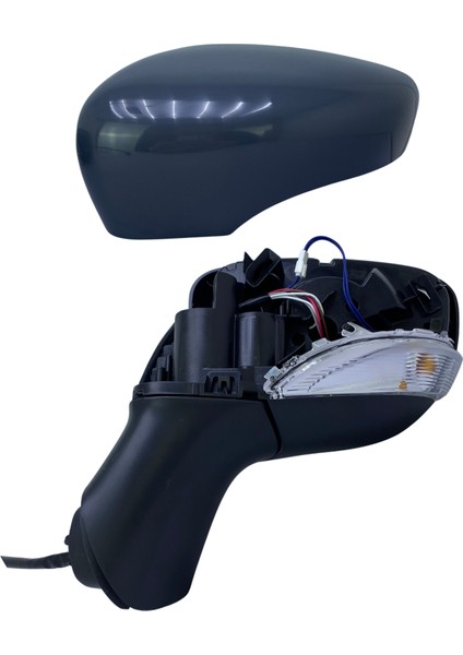 Dış Dikiz Aynası Renault Captur 2013-2018 Elektrikli, Isıtmalı, Sinyalli, Manuel Katlanır, Astarlı Kapak, 7 Pin