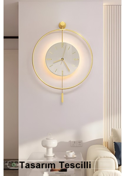 Iskandinav Iskandinav Kristal 60 cm Gold - Pilli LED (3ADET Pil ile Geldmektedir ) - Metal Duvar Sa