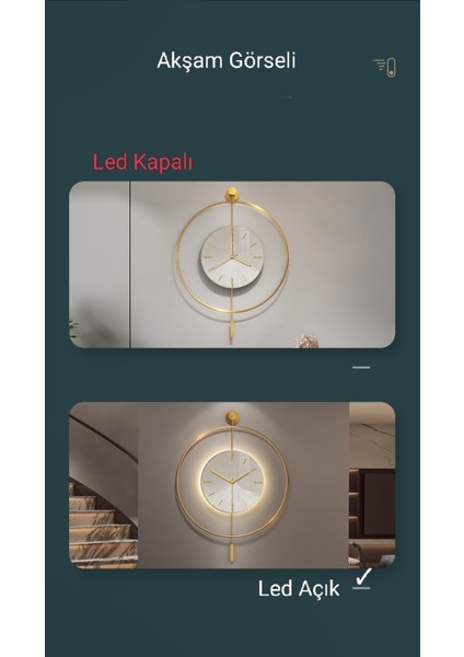 Iskandinav Iskandinav Kristal 60 cm Gold - Pilli LED (3ADET Pil ile Geldmektedir ) - Metal Duvar Sa