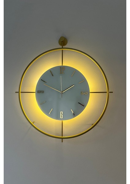 Iskandinav Iskandinav Kristal 60 cm Gold - Pilli LED (3ADET Pil ile Geldmektedir ) - Metal Duvar Sa