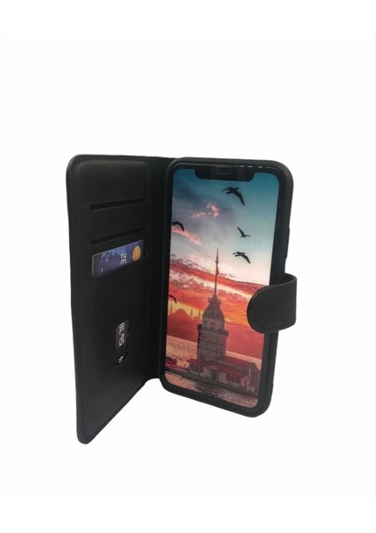 Samsung S10 Plus Hakiki Deri Cüzdanlı Kapaklı Kart Bölmeli Kılıf
