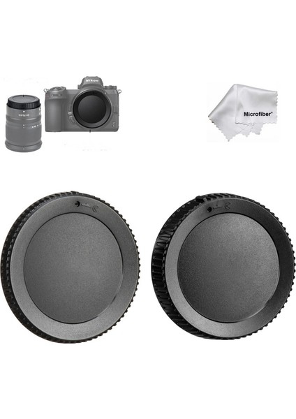 Nikon Z Aynasız Fotograf Makineleri ve Lensleri Için Body Ön ve Lens Arka Kapağı Rear Cap Set