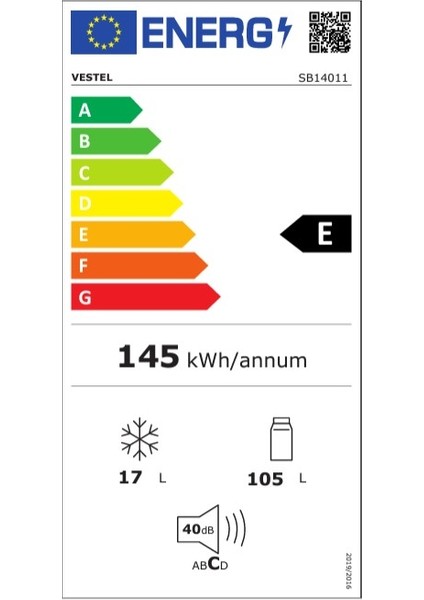 SB14011 121 Lt Statik Buzdolabı