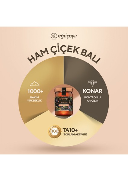 Ham Çiçek Balı TA10+ 3X850G (Doğal, Hakiki)