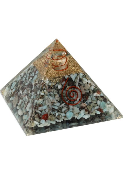Larimar Taşından Orgonit Piramit