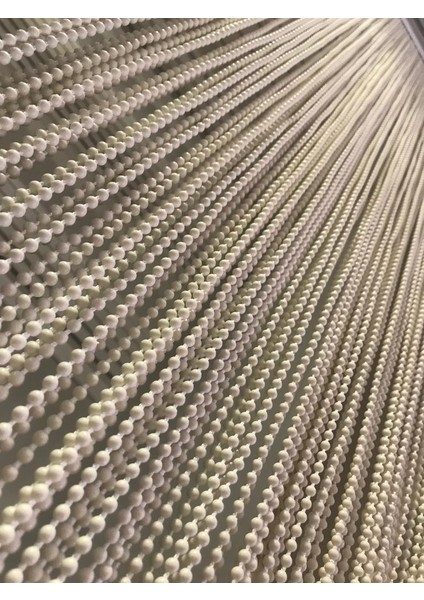 perde 75x200 krem sıfır aralık kapı perdesi süsü sineklik perde plastik zincir perde