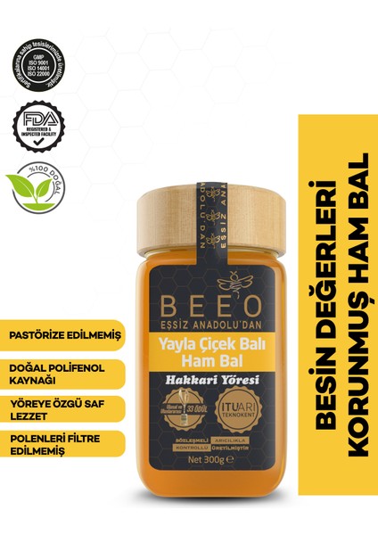 Bee' o  Yayla Çiçek Balı (Hakkari Yöresi) 300 gr