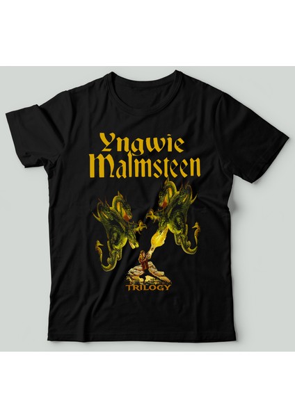 Malmsteen - Trilogy' Temalı Oversize Street Wear Unisex Tişört.