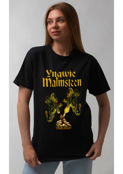 Malmsteen - Trilogy' Temalı Oversize Street Wear Unisex Tişört.