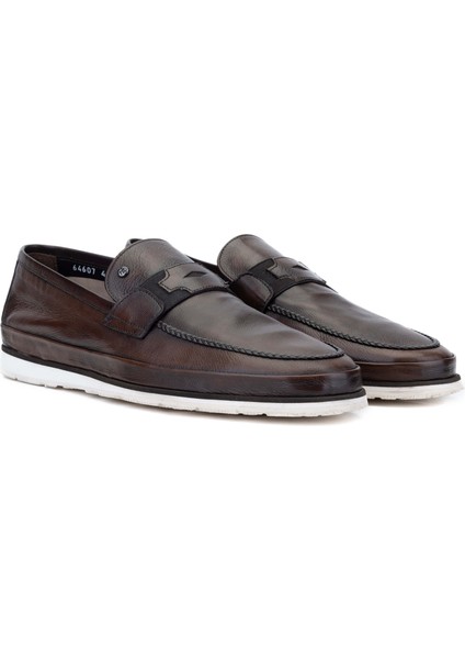Erkek Deri Kahverengi Loafer Ayakkabı 1024 64607 Erk Ayk Y24 Grıllo indirimleri
