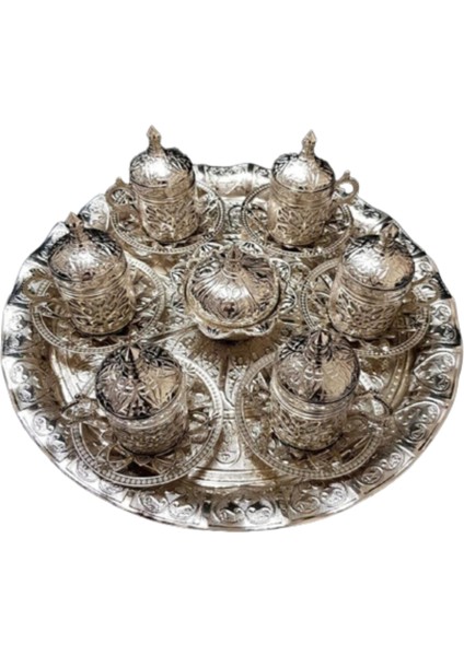 6 Kişilik Gümüş Bakir Fincan Takimi Türk Kahvesi Fincan Takımı, HEDIYE010 modelleri