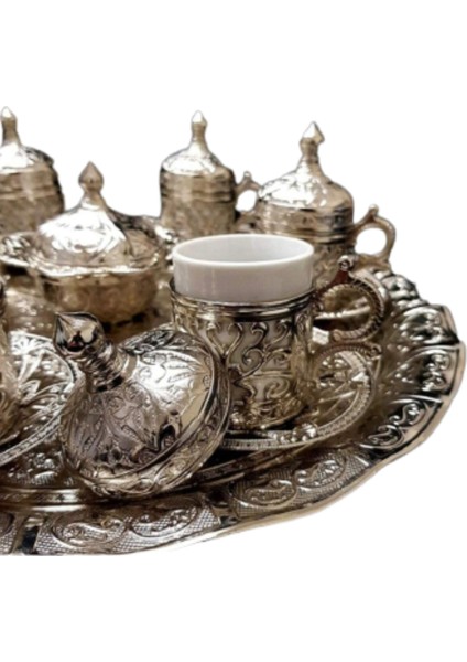 6 Kişilik Gümüş Bakir Fincan Takimi Türk Kahvesi Fincan Takımı, HEDIYE010 fırsatları