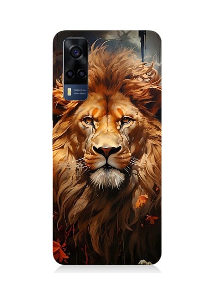 Vivo Y53S Uyumlu Yorgun Savaşçı Aslan Desenli Silikon Kılıf