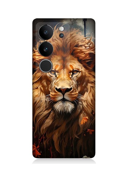 Vivo V29 5g Uyumlu Yorgun Savaşçı Aslan Desenli Silikon Kılıf