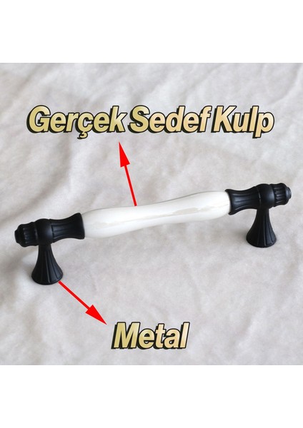 Gerçek Sedef Kulp SIYAH160 mm Mobilya Çekmece Dolap Mutfak Kapak Kulbu Kulpları Kulp Dolabı