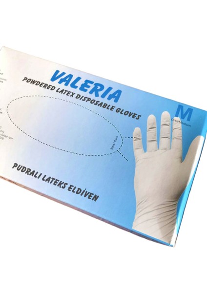 Valerıa Pudralı Medium Muayene Eldiveni (100'LÜK Kutu) fiyatları