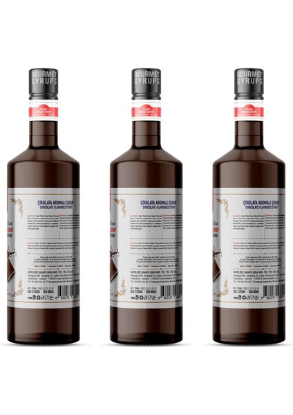 Nish Çikolata Aromalı Şurup 3 x 700 ml