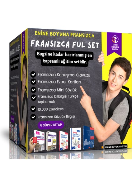 Enine Boyuna Eğitim Fransızca Öğreten Ful Set 6 Süper Kitap