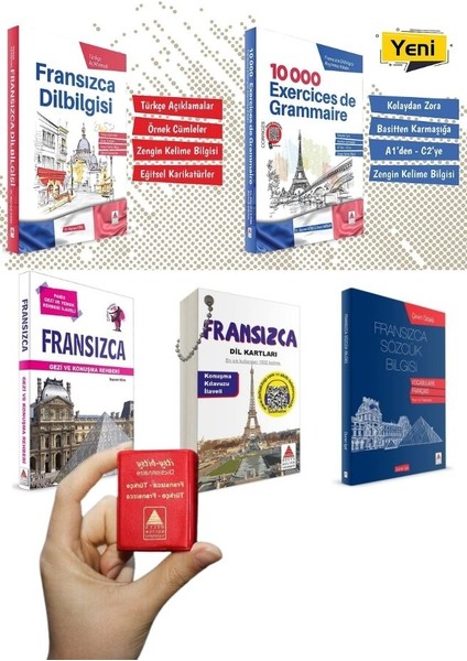 Enine Boyuna Eğitim Fransızca Öğreten Ful Set 6 Süper Kitap indirimleri