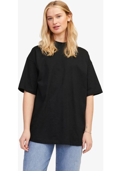 Jxvalerıa Oversize Kadın Siyah T-Shirt 12252007-BLACK