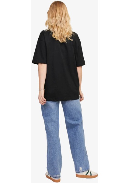 Jxvalerıa Oversize Kadın Siyah T-Shirt 12252007-BLACK fırsatları