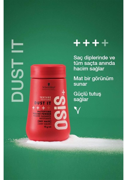 Dust It Güçlü Tutuş Mat Hacim Saç Pudrası 10G x 3 Adet | Powder Mat Toz Wax