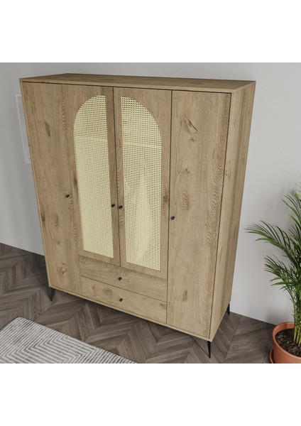 Diamond 4 Kapaklı 2 Çekmeceli Çift Hazeranlı Lefkas Dolap fırsatları