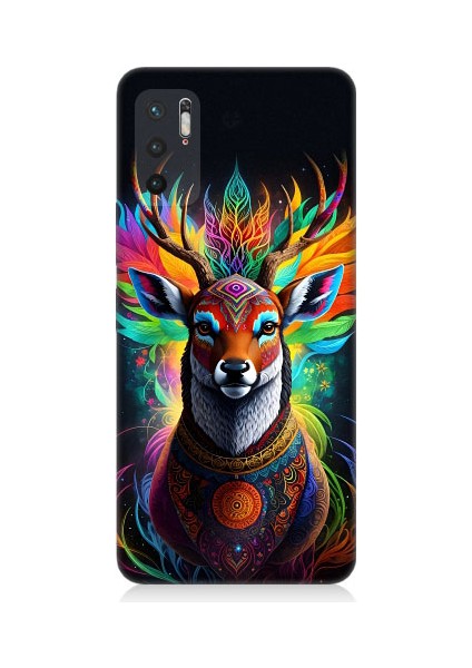 Xiaomi Redmi Note 10 5g Uyumlu Mistik Ala Geyik Desenli Silikon Kılıf