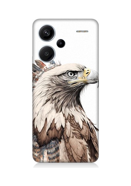 Xiaomi Redmi Note 13 Pro Plus Uyumlu Savaşçı Kartal Desenli Silikon Kılıf