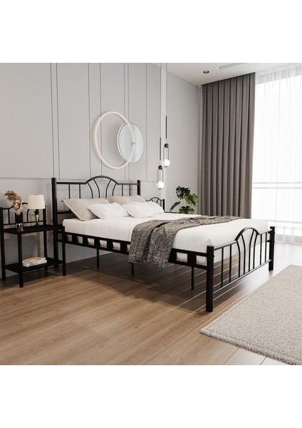 Bella Çift Kişilik Ferforje Metal Karyola 140x200 Siyah modelleri