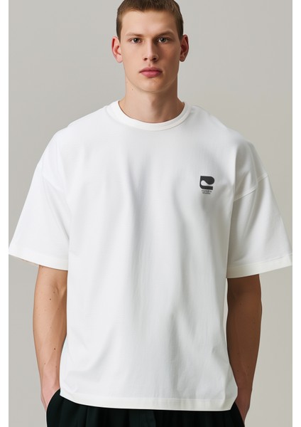 Self Love Oversize T-Shirt Erkek - Beyaz