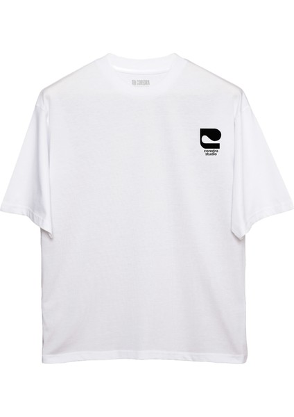 Self Love Oversize T-Shirt Erkek - Beyaz modelleri