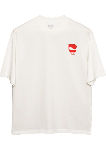 Pasta Amore Oversize T-Shirt Erkek - Ekru modelleri