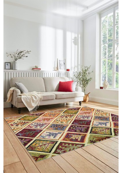 Dijital Kaymaz Taban Yıkanabilir Patchwork Desen Yolluk Mutfak Salon Halısı, Patchwork-08-Renkli, fiyatları
