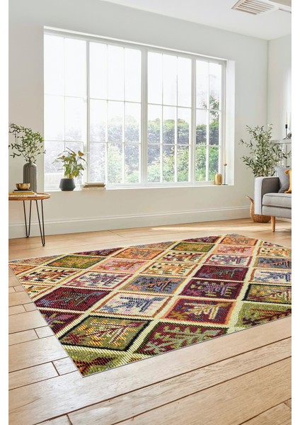 Dijital Kaymaz Taban Yıkanabilir Patchwork Desen Yolluk Mutfak Salon Halısı, Patchwork-08-Renkli, fırsatları