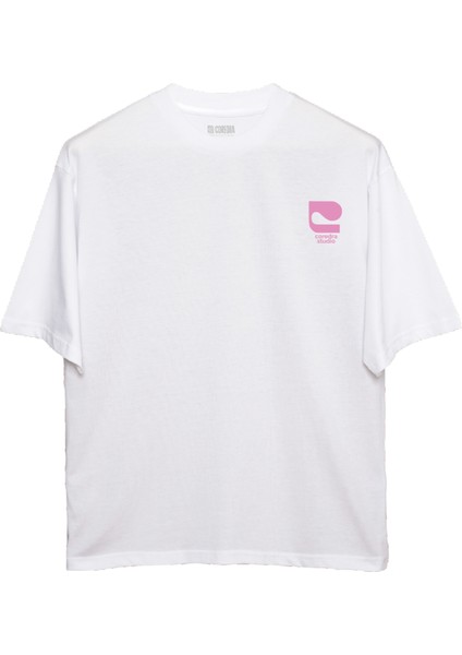 Love Letters Oversize T-Shirt Erkek - Beyaz modelleri