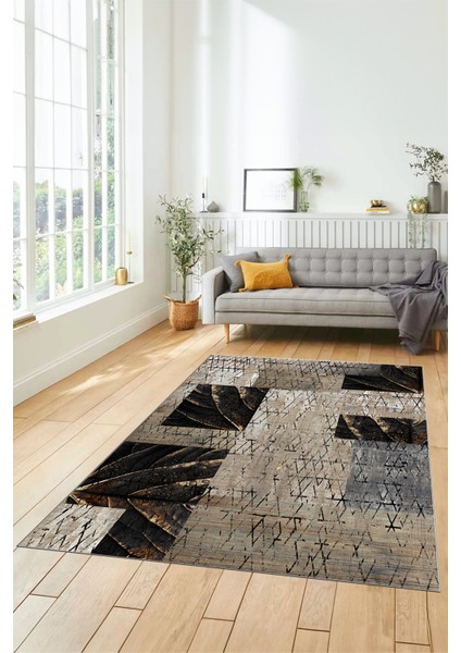 Dijital Kaymaz Taban Yıkanabilir Patchwork Desen Yolluk Mutfak Salon Halısı, Patchwork-05-Vizon, fırsatları