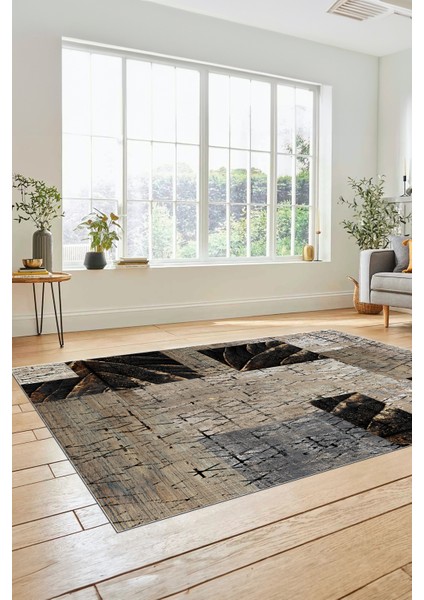 Dijital Kaymaz Taban Yıkanabilir Patchwork Desen Yolluk Mutfak Salon Halısı, Patchwork-05-Vizon, indirimleri