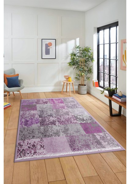 Dijital Kaymaz Taban Yıkanabilir Patchwork Desen Yolluk Mutfak Salon Halısı, Patchwork-17-Pembe, modelleri
