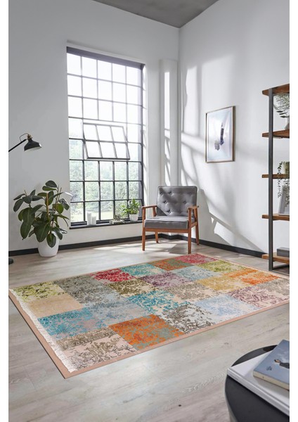 Dijital Kaymaz Taban Yıkanabilir Patchwork Desen Yolluk Mutfak Salon Halısı, Patchwork-17-Renkli, fiyatları