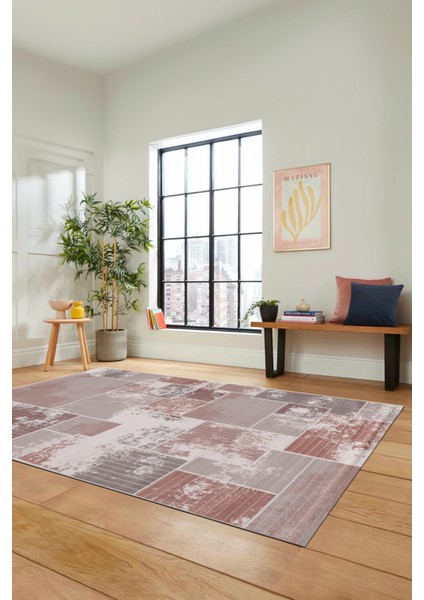 Dijital Kaymaz Taban Yıkanabilir Patchwork Desen Yolluk Mutfak Salon Halısı, Patchwork-20-Kahve, modelleri